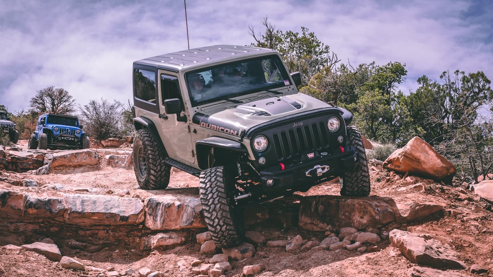 Off-road vehicle on the trail