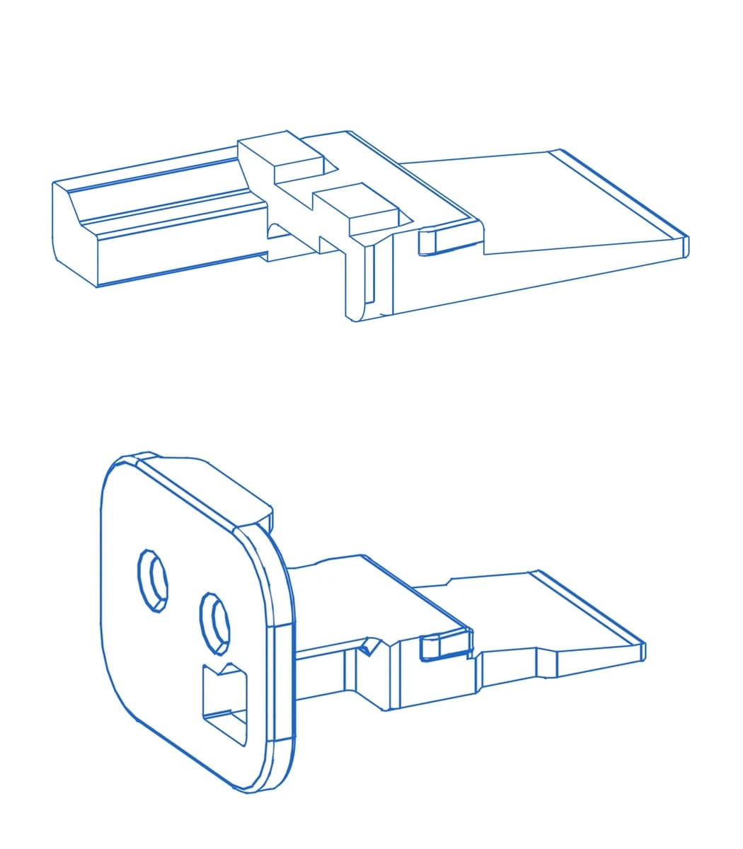 Deutsch DT key D wedgelocks