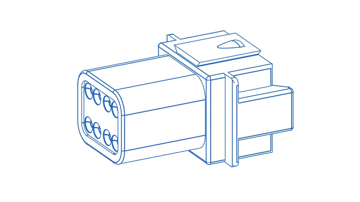 DT04-08PA 8-Way Receptacle