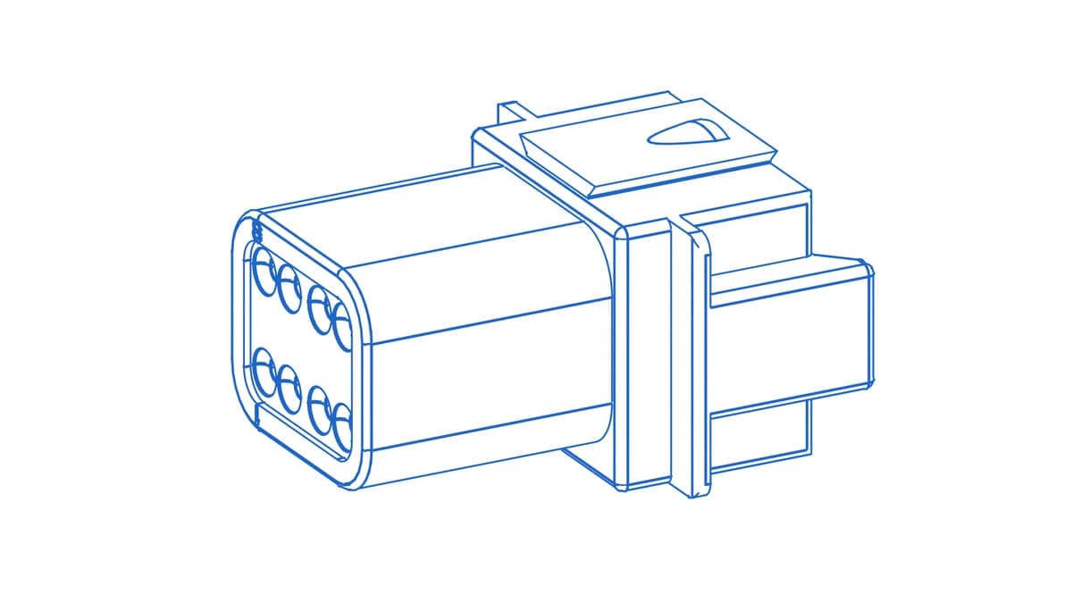DT04-08PC 8-Way Receptacle