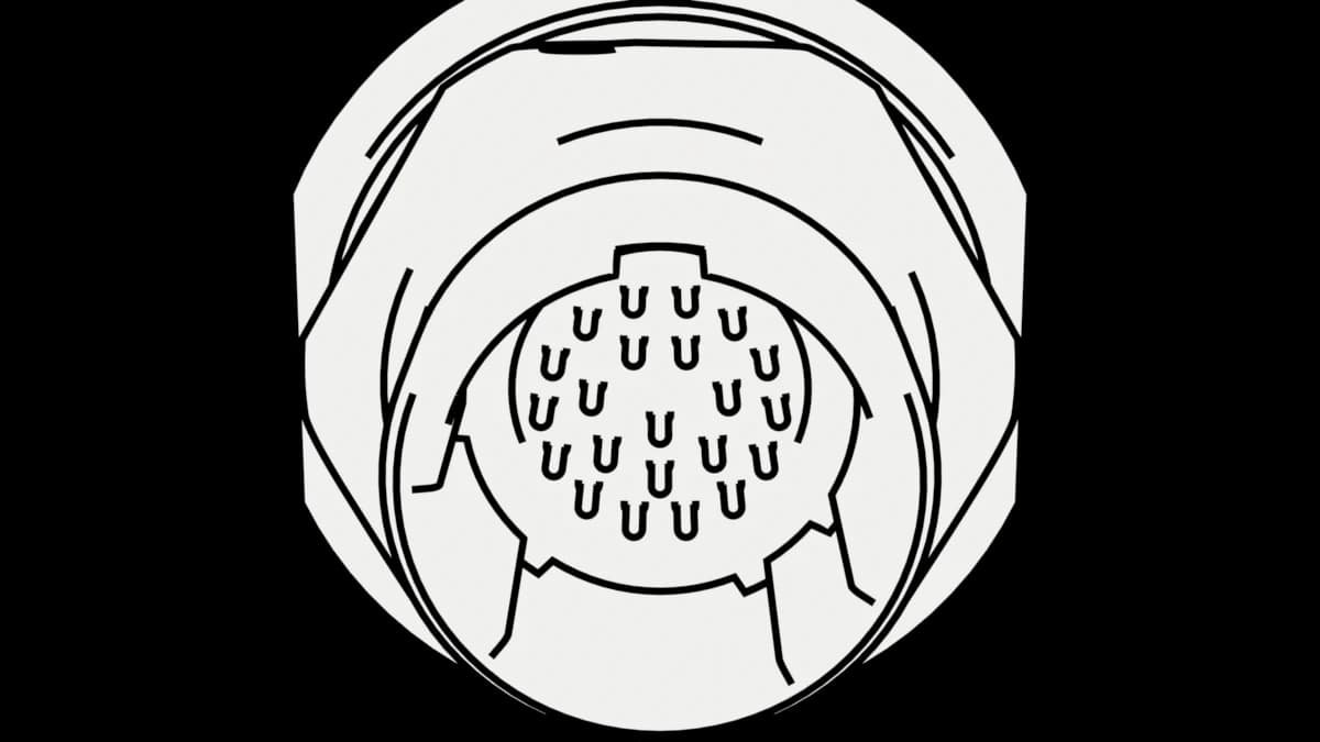 MIL-DTL-38999 Series III, shell 13, insert 13-35, 22 contacts