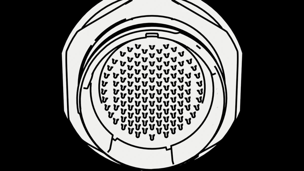 MIL-DTL-38999 Series III, shell 25, insert 25-35, 128 contacts