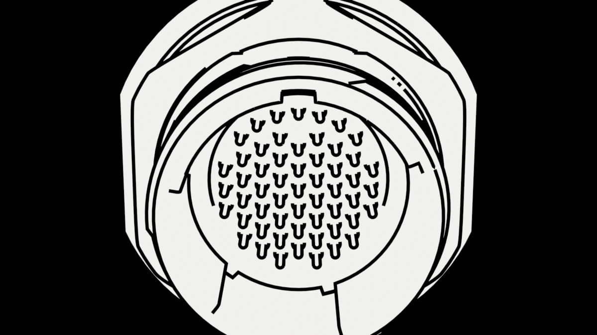MIL-DTL-38999 Series III, shell 17, insert 17-35, 55 contacts