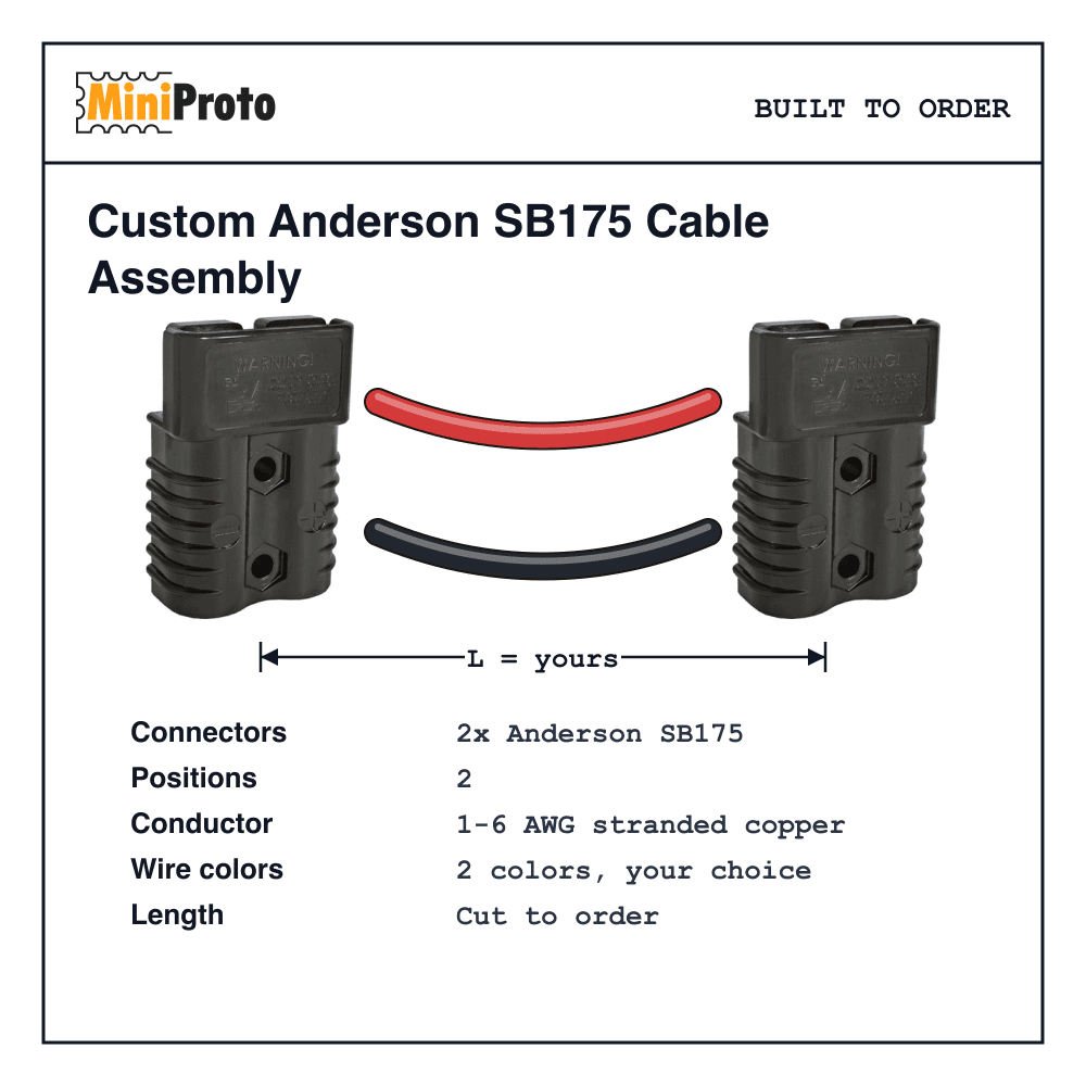 Custom Anderson SB175 Cable Assembly