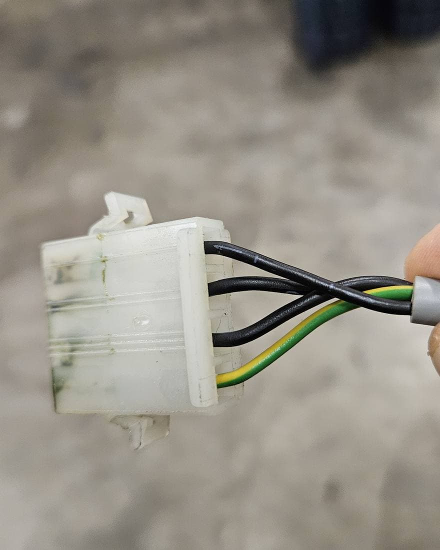 Yellowed multi-position connector housing with worn markings