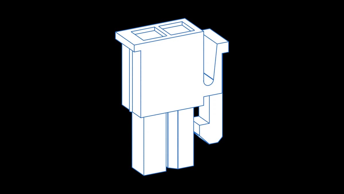 Molex Mini-Fit Jr. 2-circuit dual-row receptacle housing