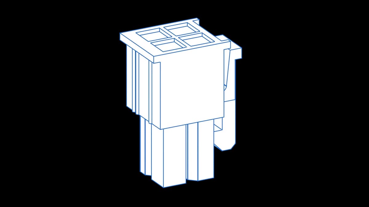 Molex Mini-Fit Jr. 4-circuit dual-row receptacle housing