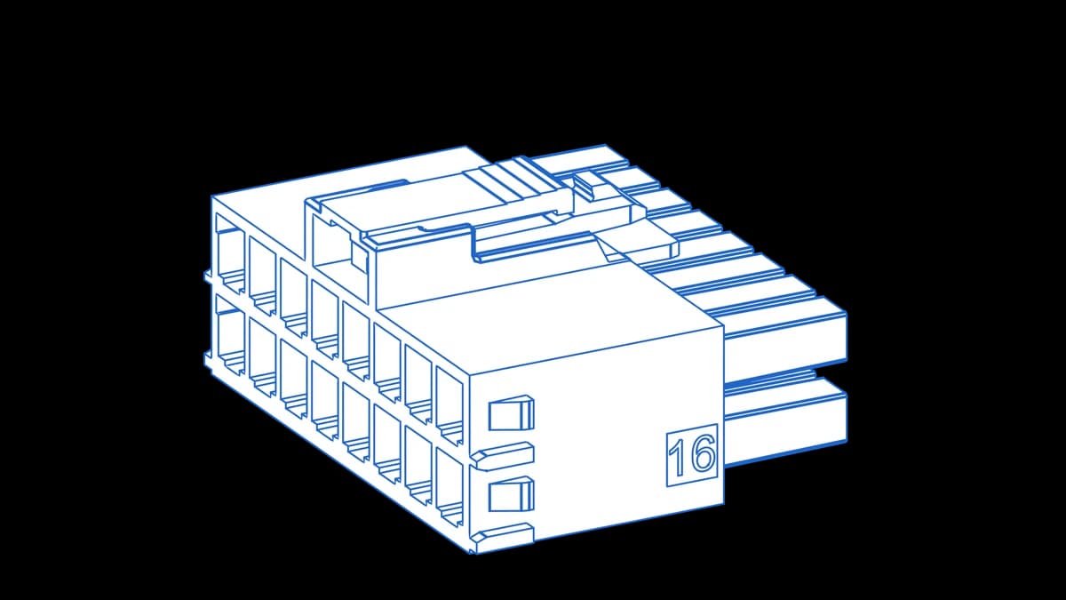 Molex Ultra-Fit 16-circuit dual-row receptacle housing