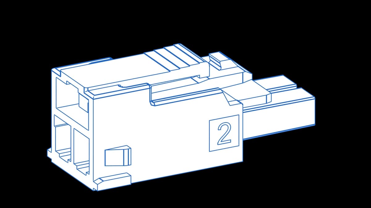 Molex Ultra-Fit 2-circuit single-row receptacle housing