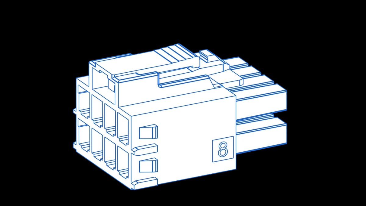 Molex Ultra-Fit 8-circuit dual-row receptacle housing